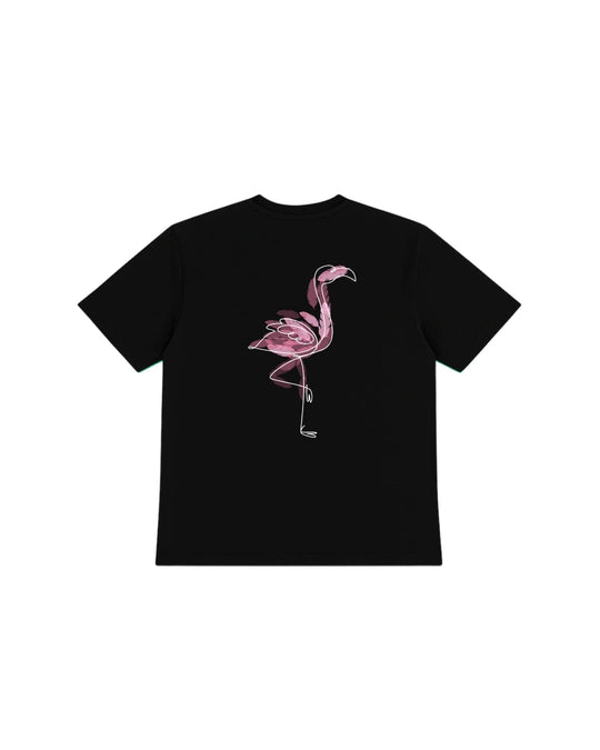 Flamingo groove black t-shirt