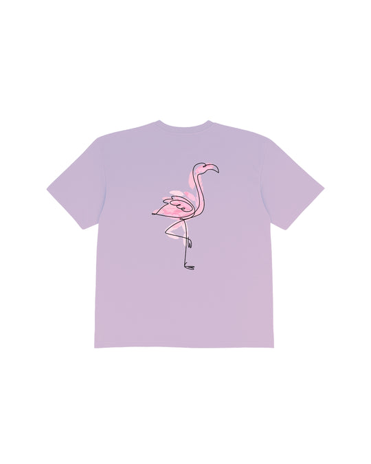 Purple Flamingo Groove T-shirt pink