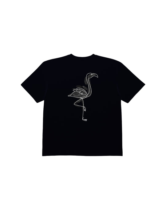 Black Flamingo Groove T-shirt grey