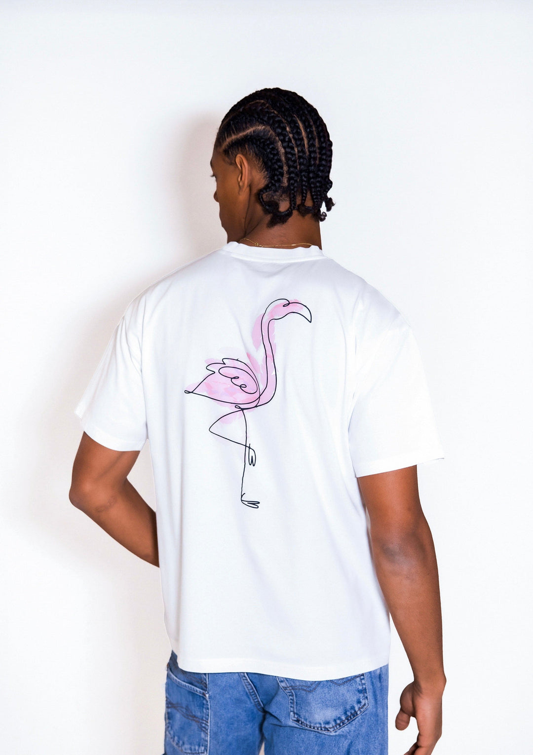 Blue Flamingo Groove T-shirt golden