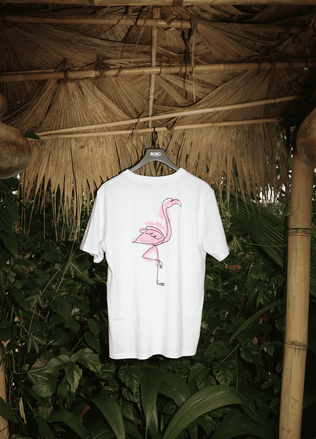 FLAMINGO GROOVE WHITE T-SHIRT